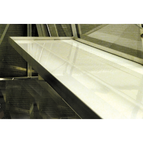 Hylle med innlegg - 225x32cm, blank