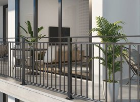 Spilerekkverk i aluminium